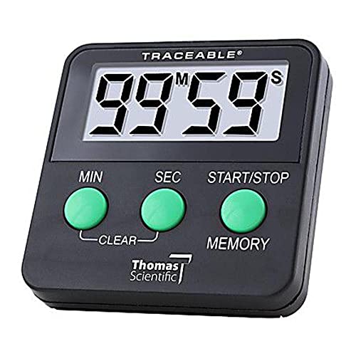 Thomas 5028 Traceable 99m/59s Timer, 0.01 Percent Accuracy, 2-1/2" Width x 2-1/2" Height x 1/2" Depth