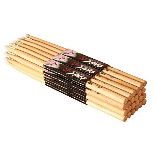 OnStage On Stage 2B Maple Drum Sticks - (Nylon Tip, 12 Pak) (12 Pack) (Nylon Tip) - size: On Stage Maple 2B Nylon Drumsticks 12 Pairs