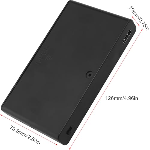 8 x 12V AA Battery Holder Case Box with Built in USB Port and ON/Off Switch and Leads Wire Cover for Strip Lights Toys Door Lock Black
