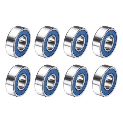 uxcell 8 Pcs 698-2RS Deep Groove Micro Bearing, 8x19x6mm Chrome Steel - size: 698-2RS