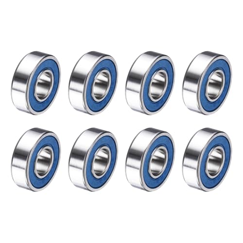 uxcell 8 Pcs 698-2RS Deep Groove Micro Bearing, 8x19x6mm Chrome Steel - size: 698-2RS
