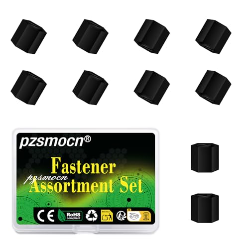 100 Pcs M3x6mm Nylon Black Female-Female Hex Standoff Spacer Kit - size: M3*6 mm, style: Black Female-Female Hex Standoff