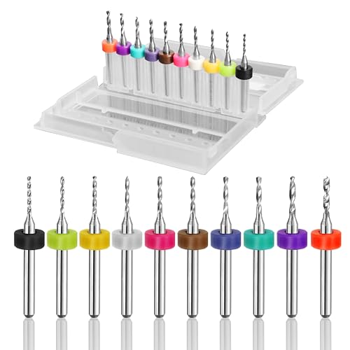 Micro Drill Bit Set, 10PCS Tungsten Steel Drill Bits 1.1-2.0mm - color: (1.1-2.0) mm drill bit