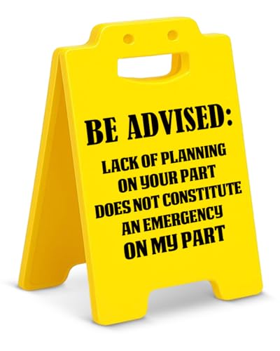 Funny Office Desk Decor Sign Lack of Planning on Your Part Cubicle Decor - color: Color-L