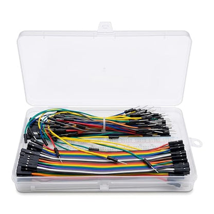 Breadboard Electronics Starter Kit Includes 830-Point Solderless Breadboard, 65-piece Breadboard Cables, and 60-Piece Dupont Wire Set (M-M, M-F, F-F) L15cm for Student Arduino Prototyping