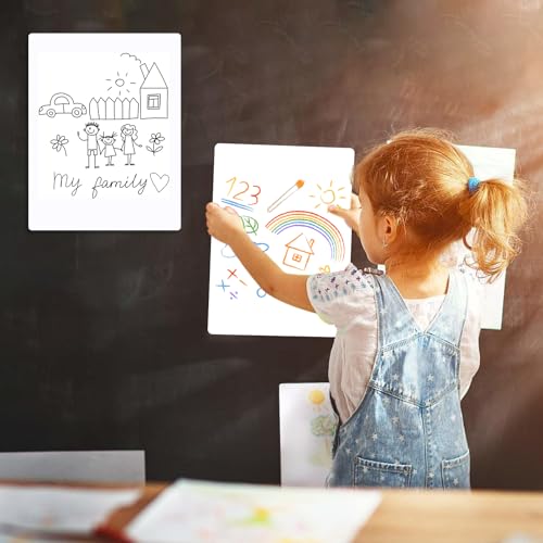 SVNOOC Multi-Use White Board Dry Erase Board Stickers for Wall Refrigerator Door Home Office Classroom, Reusable Lapboards, 8.5x11 inches, 3 Pack - size: 8.5x11 inches