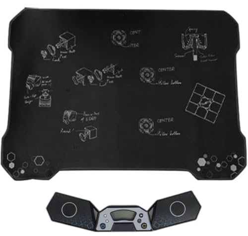 Timer with Mat for Professional Athletics, Touch Control Timer with Display, Timers for Cube Race Stack Competition a Great Gift for Boys and Girls(Black) - color: Black