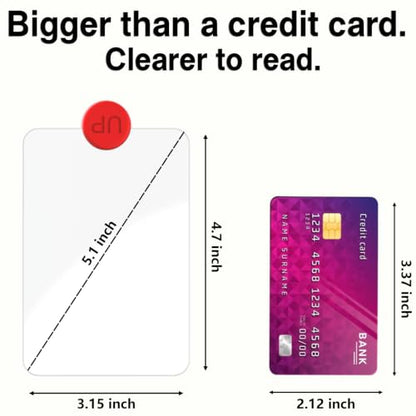 2 PCS 3X Leather Credit Card Magnifying Glass Fresnel Lens Large Area Wallet Page Pocket Magnifier Card Fire Starter, for Reading Small Prints, Sheets, Books, Low Vision Aids & Solar Projects - color: Black