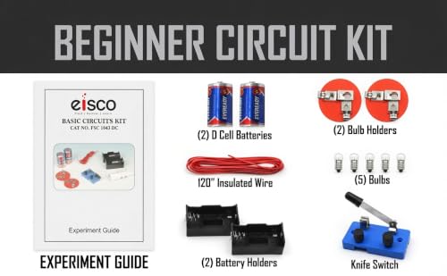 Eisco Simple Circuit Electricity Kit, Series & Parallel Circuits, 13 Piece