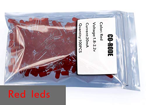 100pcs Ultra Bright 5mm LED Light Emitting Diode Diffused Red - color: 5mm Red 100pcs