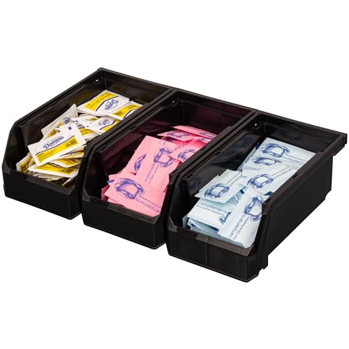 ReadySpace Small Stackable Plastic Storage Bins, 12-Pack, Black - color: Black, size: Small, 12-Pack