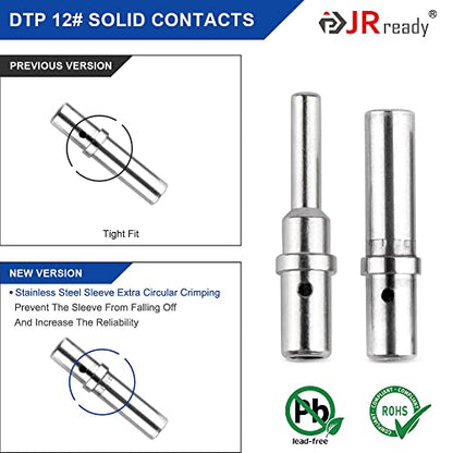 JRready ST6335 Deutsch DTP 2/4 Pin Connector Kit, Size 12 Solid Contacts - size: DTP Kit (106pcs)