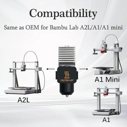 V2.0 Upgrade A1/A1 Mini/A2L Hotend, 0.4mm Nozzle - size: 2PCS A1 hotend 0.4mm stainless