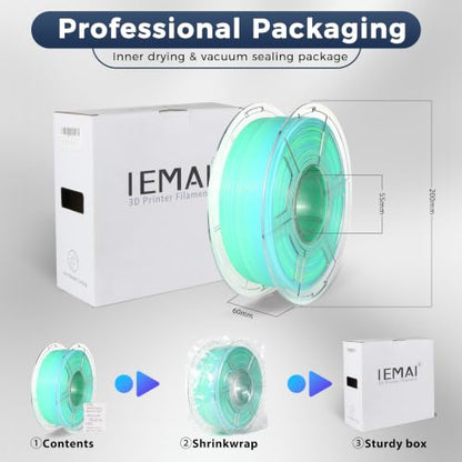 IEMAI High Speed PETG Filament 1.75mm, 1kg, Transparent Gradient Blue Green - color: Transparent Gradient Blue Green