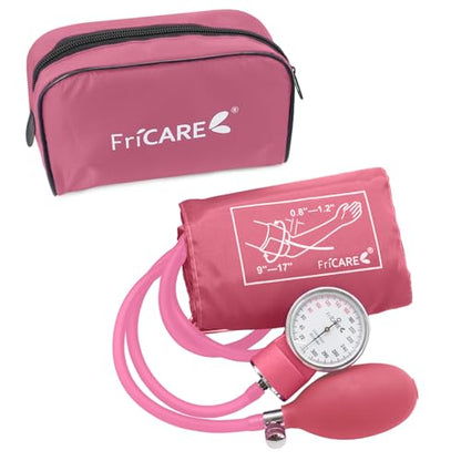 FriCARE Rose Pink Blood Pressure Cuff Manual for Nurses/Nursing Students - color: Rose Pink