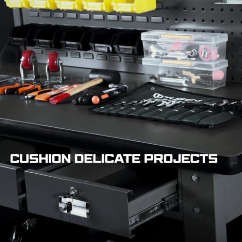 ONREVA Workbench Mat 18X30 Inches, 5mm Thick EVA Rubber Work Mat, Protect Your Work Bench Top, Heavy Duty Non-Slip Pad for Tool Box Top, Table, Tool Station Cover Liner Matt 30"X18"