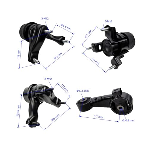4PC Engine Motor & Trans Mount Set Compatible with Camry LE XLE 2002 2003 2004 2005 2006 V6 3.0L Camry SE 2002 2003 V6 3.0L Sedan with Automatic Transmission Mount for A4207 A4203 A4211 A4236 - size: 2002-2006 Camry 3.0L