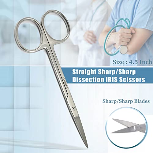 A2ZScilab Plant Study & Plant Research Kit, 17 PC - Botany Dissection kit for Lab and Field Study - Stainless Steel Scissors Forceps Scalpel Handle Glass Dropper + FREE Sharp Blades & Ruler in a Case