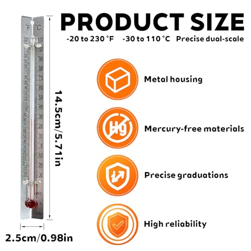 24 Pack V Shaped Dual Scale Science Thermometers, Mercury-Free Lab Thermometers,Multi-Functional Measuring Tools for Student Study, Teaching Practice & Lab Experiment