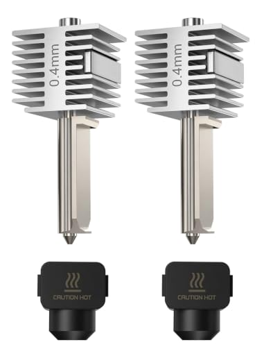 Mviioe V2.0 Upgrade A1 Hotend Kit Compatible with Bambu Lab A1 A1 Mini A2L, 0.4mm Hardened Steel Nozzle, 2 PCS - size: 2 PCS