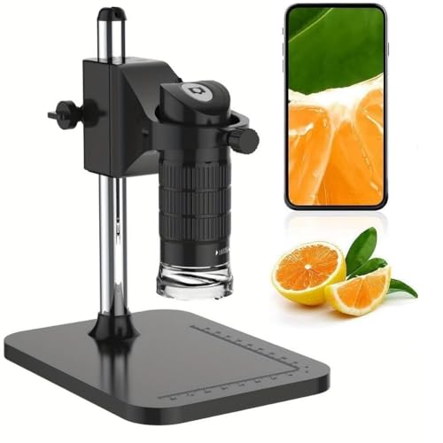 Digital Microscope, Skybasic 50X-1000X Magnification Portable Handheld Microscopes with Adjustable Stand HD USB Microscope Camera Compatible with iPhone Android Windows Mac Computer