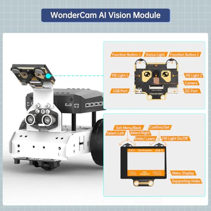 LewanSoul AiNova AI Vision Robot Car for Scratch & Python Programming, Coding Robot Kit STEM Projects Educational Building Robot Open Source Smart Robotic, Standard Kit