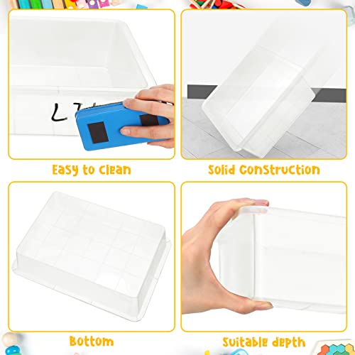 Sintuff 24 Pcs Classroom Paper Tray, Stackable Letter Size Bin, Clear - color: Clear