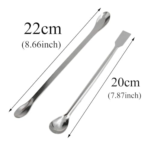 yukata 5 Piece Stainless Steel Lab Spatulas and Micro Sampling Spoon Set