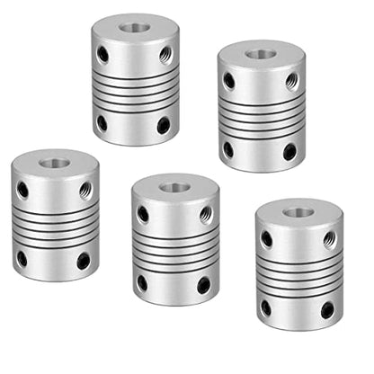 RANIT 5Pcs Aluminum Alloy Shaft Coupling Flexible Coupler Motor Connector Joint (6mm to 10mm,L25xD19) - size: 6mm to 10mm,L25xD19