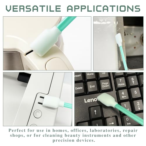 50PCS Foam Cleaning Swabs – Anti-Static Lint-Free Applicators for Printers, Cameras, Optical Lenses & Electronic Equipment