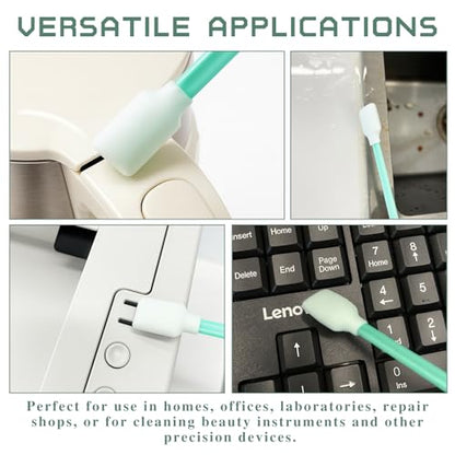 50PCS Foam Cleaning Swabs – Anti-Static Lint-Free Applicators for Printers, Cameras, Optical Lenses & Electronic Equipment