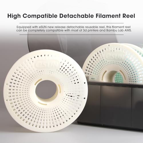 eSUN Upgraded eSpool+ Reusable and Detachable Refilament Reel, ABS Hollow Filament Holder, Easy-to-use Replacement Storage Spool, 1 Pack, 200x 67.2mm