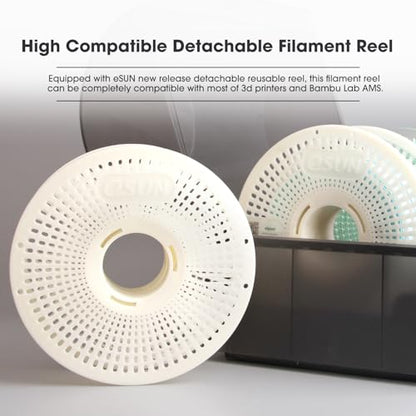 eSUN Upgraded eSpool+ Reusable and Detachable Refilament Reel, ABS Hollow Filament Holder, Easy-to-use Replacement Storage Spool, 1 Pack, 200x 67.2mm