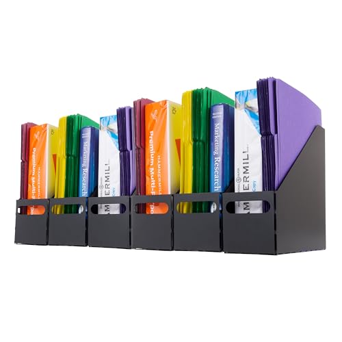 IRIS USA 6-Pack Magazine Holder Organizer, Black - color: Black, style: Magazine Holder - 6 Pack