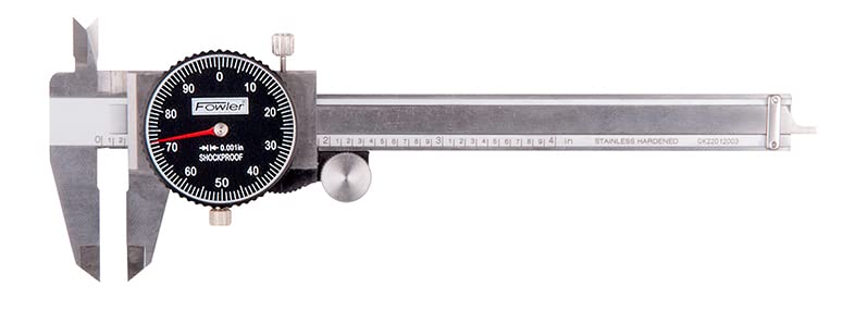 Fowler Dial Caliper with 0-4" Range Shockproof (Black Dial) (520087141) - color: Black, size: 4"