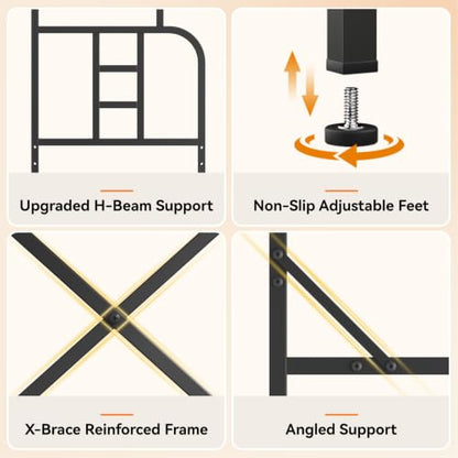 3D Printer Stand with Filament Storage Rack, Power Outlet, Spool Holder - color: Carbon Fiber