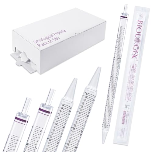 160Pcs 50mL Serological Pipette, Sterile Plastic Serological Pipet - size: 50ml-160Pcs
