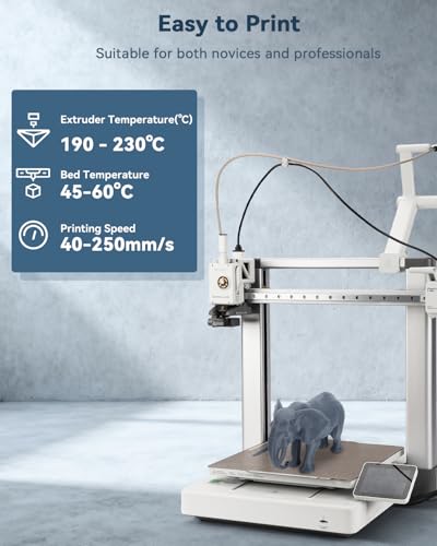 3DHoJor PLA Filament 1.75mm Grey,3D Printing Filament,1kg Cardboard Spool (2.2lbs), Fit Most FDM 3D Printer,Dimensional Accuracy +/- 0.03 mm,Odor Free, Clog Free, No Brittle Filaments - color: Grey