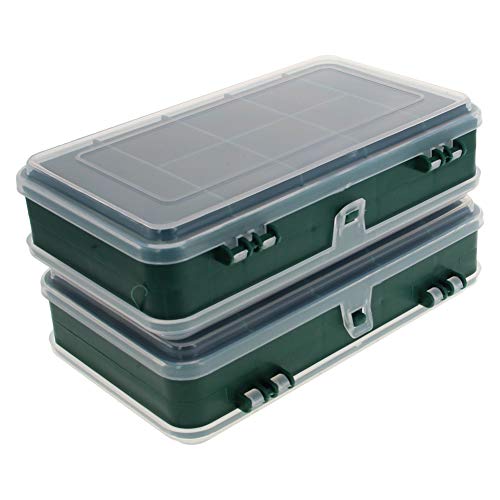 Utoolmart Tool Box,PP Compartment Storage Box,Organizer and Storage for Tools,Parts,Toys, Art,Translucent 6.3 x 1.7 inches 2 Pcs - size: G160 2pcs