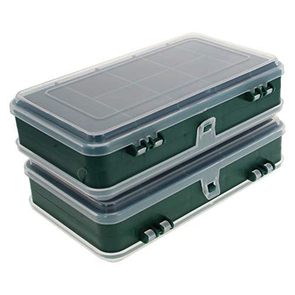 Utoolmart Tool Box,PP Compartment Storage Box,Organizer and Storage for Tools,Parts,Toys, Art,Translucent 6.3 x 1.7 inches 2 Pcs - size: G160 2pcs