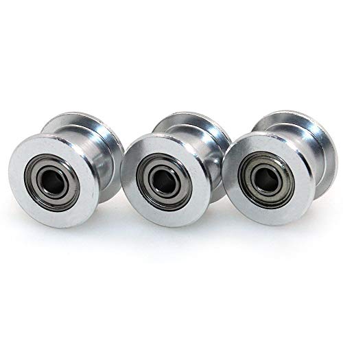 3Dman GT2 20 Toothless Bore 5mm Aluminum Timing Belt Idler Pulley for 6mm Width 3D Printers (10pcs) - color: 20Toothless 5mm Bore