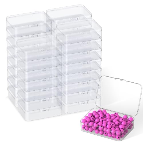 32 Pack 3.74 x 2.56 x 1.02 inch Clear Plastic Storage Containers with Lids - color: 32 PCS, size: 9.5 x 6.5 x 2.6 inch