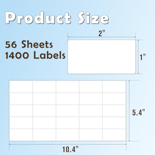 Homrelaxy 1400 Pcs 1"x2" Blank Removable Freezer Labels for Food Containers