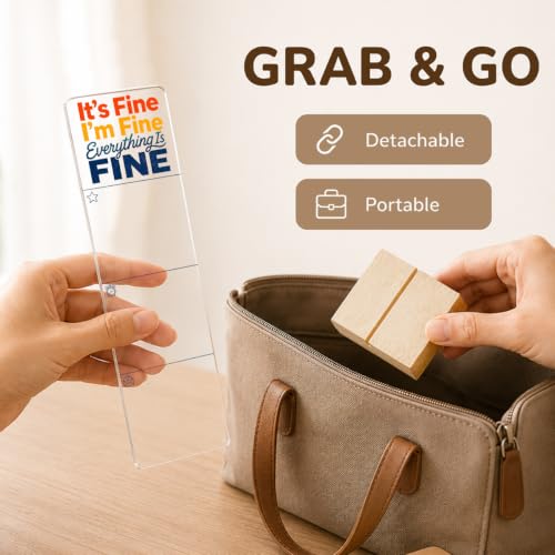 Motivational Memo Board Everything is Fine Acrylic Sign Monitor Memo Board - color: It's Fine I'm Fine Everything is Fine