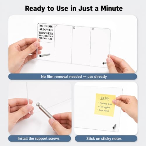No Crisis Allowed This Week Memo Board Office Acrylic Monitor Memo Board - color: No Crisis Allowed This Week