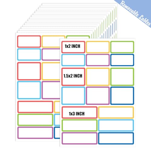 540Pcs Removable Labels, Colored Labels Stickers - color: Bright