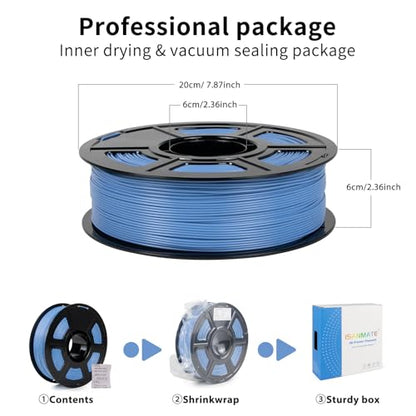iSANMATE ASA Filament 1.75mm Marina Blue 1KG, UV & Weather Resistant 3D Printer Filament Perfect for Outdoor Functional Parts, Dimensional Accuracy +/- 0.02mm, 1kg Spool (2.2lbs) - color: Marina Blue