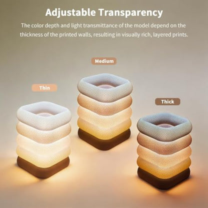 iSANMATE Translucent PETG Filament 1.75mm Brown-Coffee-Grey-White Gradient - color: Translucent Brown Coffee Grey White
