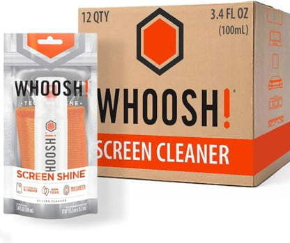 WHOOSH! Screen Shine Go XL – Screen Cleaner Kit, Set of 12, 3.4 fl oz - size: 3.4 fl oz (Pack of 12)