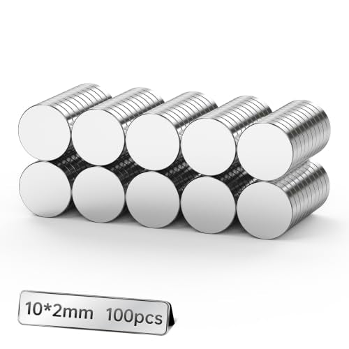 10x2mm Magnets for Crafts, 100PCS Small Strong Neodymium Magnets - size: 10x2mm 100PCS